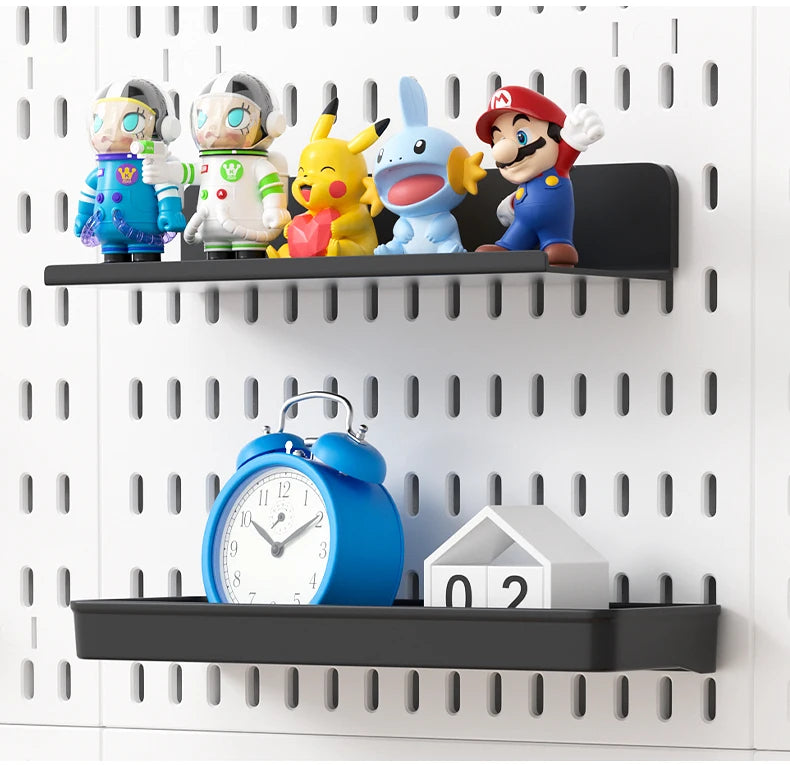 Modular Pegboard Wall Organizer — Sleek Matte Display & Storage System for Collectibles, Gaming Gear