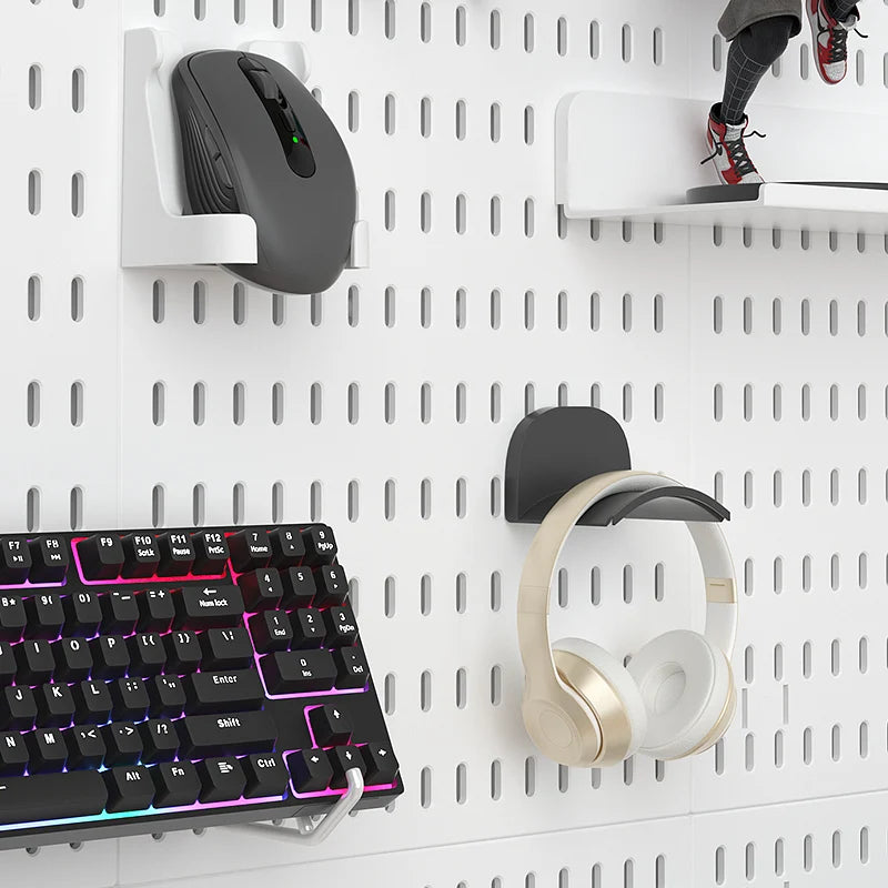 Modular Pegboard Wall Organizer — Sleek Matte Display & Storage System for Collectibles, Gaming Gear