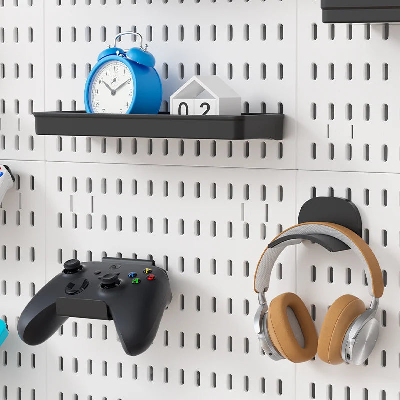 Modular Pegboard Wall Organizer — Sleek Matte Display & Storage System for Collectibles, Gaming Gear
