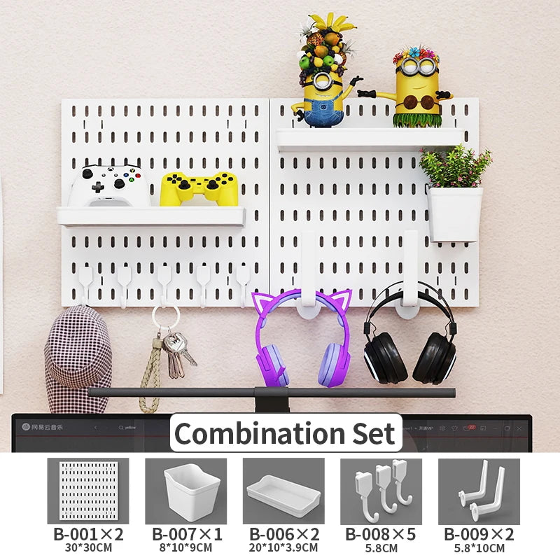 Pegboard Wall Organizer — Versatile Display & Storage System for Controllers, Headphones, Collectibles & Everyday Essentials
